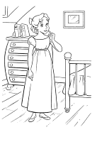 A coloring page of peter pan